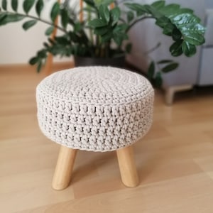 Housse pour tabouret rond, chaise en bois, 14 pouces de diamètre. image 1