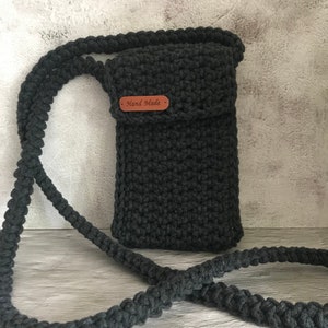 Small shoulder bag graphite, phone case, crossbody. image 10