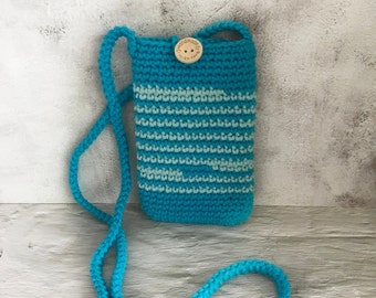 Bolso bandolera pequeño con cremallera, con los colores del arcoíris, funda para teléfono y bandolera.