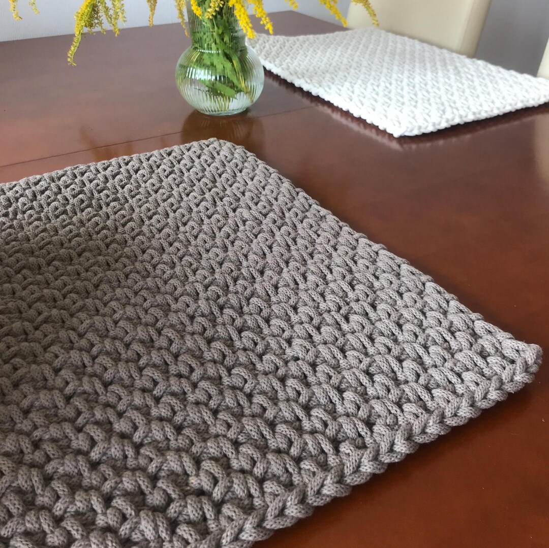 String Mat Table and Plate Mat Made of 5mm Cotton String, in Various Sizes. - Etsy