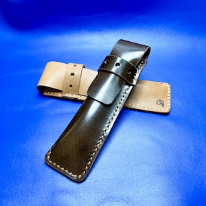 One Pen Sleeve Leather DIY - Pdf Download - Video Tutorial - Designed & Handcrafted by Pavel Atelier