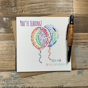 Kaartballonnen Wordle Word Art Design - personaliseerbaar - verzending wereldwijd