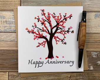 Anniversary Card - Happy Anniversary - Hearts on a Tree Card - Special Anniversary - Wedding Anniversary