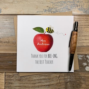 Tarjeta de agradecimiento del profesor / asistente de enseñanza