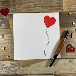 Feliz Dia dos Namorados para minha linda esposa - Balão de coração - Envio para todo o mundo - Pode ser personalizado