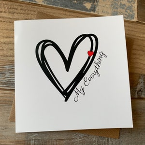 Carte d'anniversaire romantique My Everything pour l'être cher de votre vie