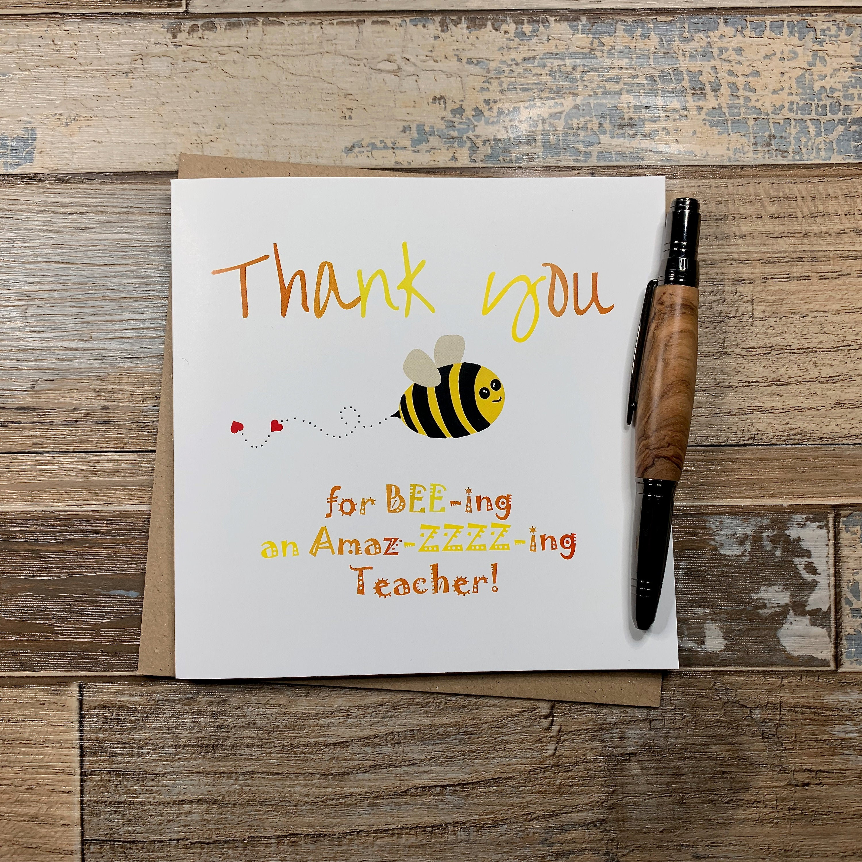 Teacher Thank You Card - Thank You for Being an Amazing Teacher - Etsy