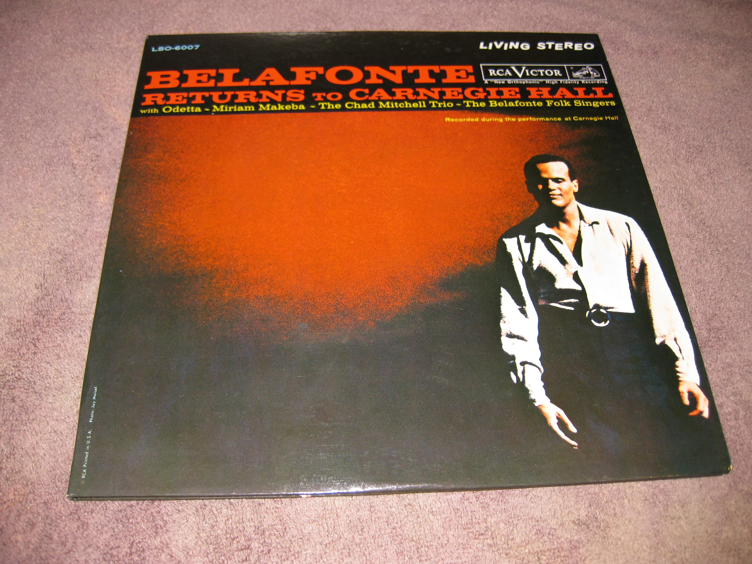 Harry Belafonte Returns to Carnegie Hall Vinyl  RPM   Etsy