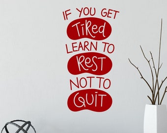 Not To Quit Motivational Wall Sticker Quote