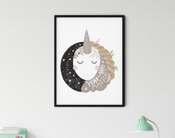 Magical Unicorn Nursery Print