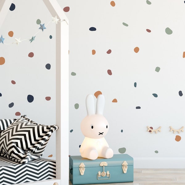 Boho Chic Irregular Polka Dot Nursery Wall Stickers For Kids Bedrooms Children Decals