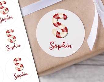 Customized Christmas Gift Present Sticker Label, Christmas Name Sticker, Christmas Name Label, Initial Gift Tag