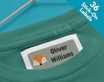 36 Kids Stick On School Name Labels For Clothing Clothes And Stationery