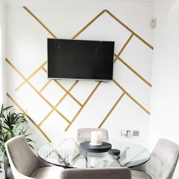 Geometric Wall Decal Etsy