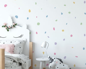 Danish Pastel Irregular Polka Dot Wall Stickers