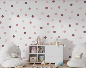 ROSE GOLD polka DOTS vinyl wall stickers spots confetti makeup beauty nail salon ROSE GOLD polka DOTS vinyl wall stickers spots confetti makeup beauty nail salon