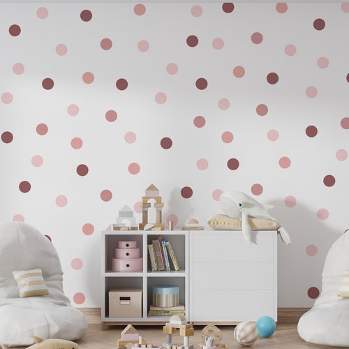 Boho Watercolour Polka Dot Wall Stickers Neutral Watercolour Etsy