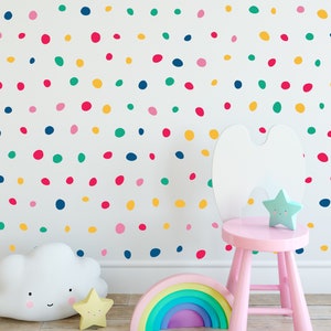 Multi Color Irregular Polka Dot Wall Stickers 165 Pack