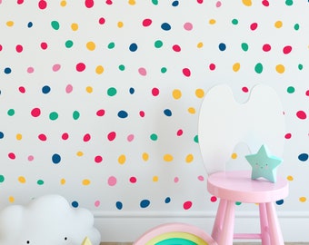 Multi Color Irregular Polka Dot Wall Stickers 165 Pack