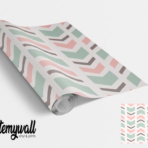 Chevron Pattern Vinyl Furniture/Window Wrap Vinyl Wraps For Furniture, Self Adhesive Vinyl Film For Kitchen Worktops