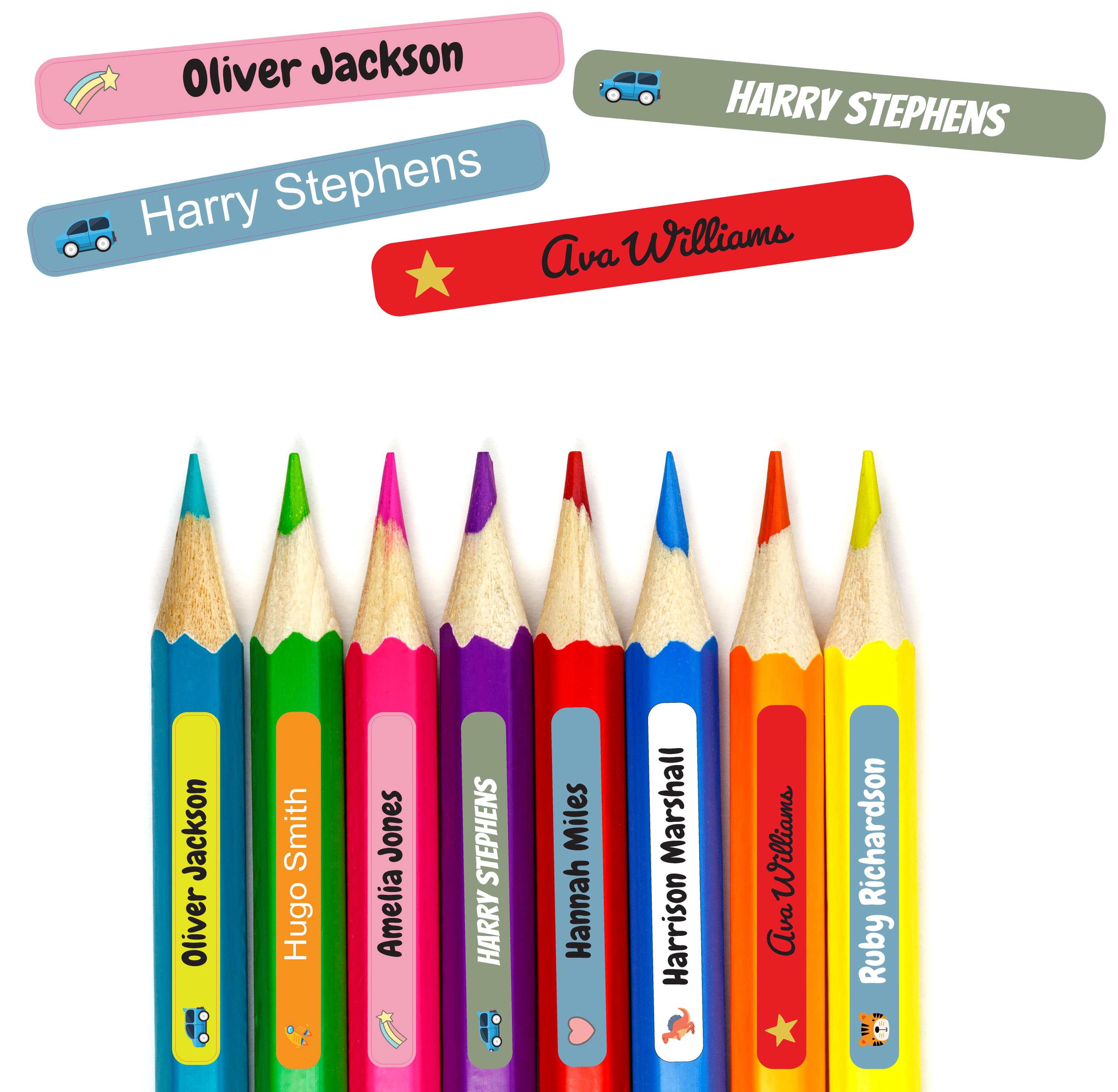 100 Piezas - Etiquetas Adhesivas Colores Grandes, Pegatinas Nombre Libros Escolares - 4 Colores, 150 X 100 Mm