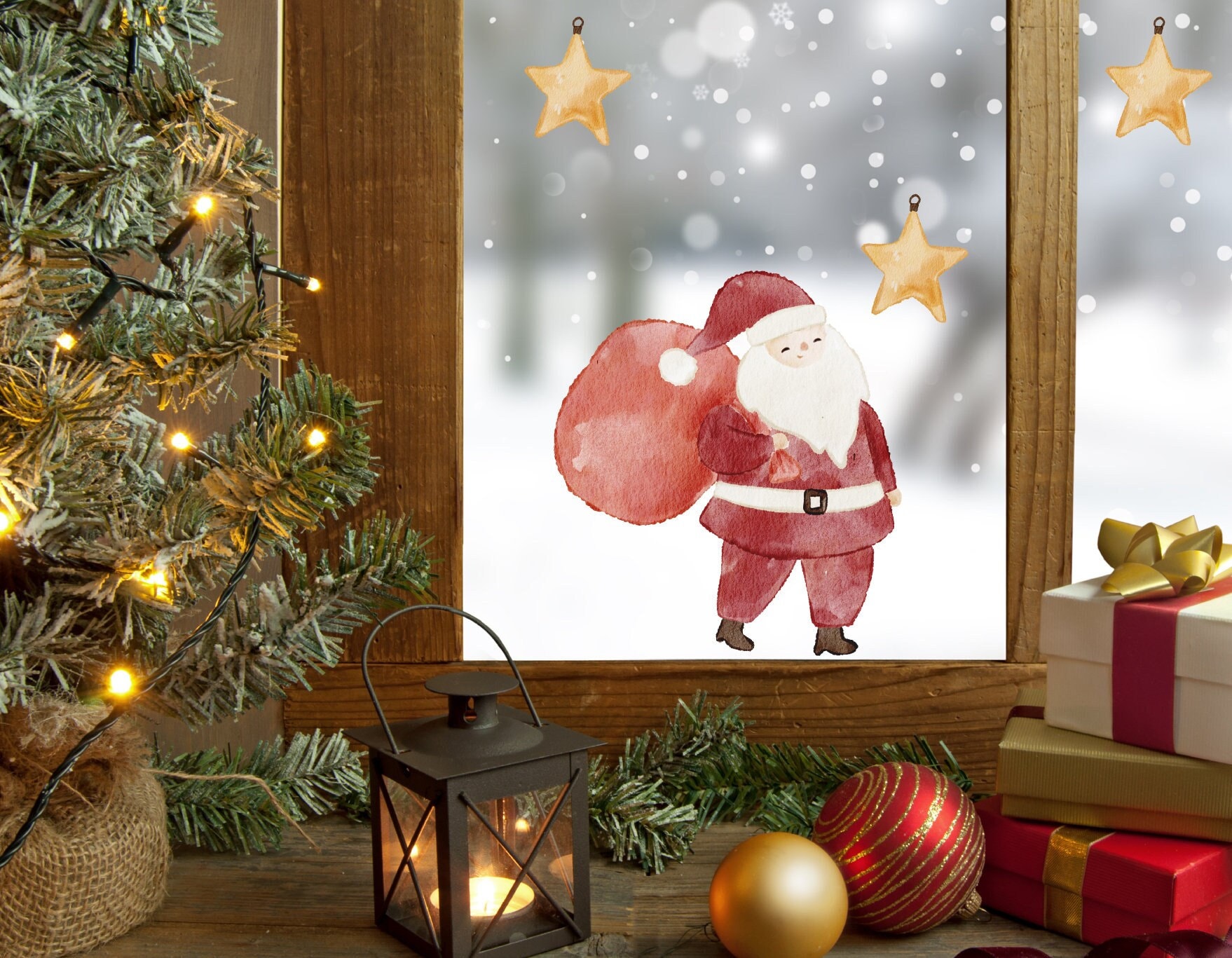 Christmas window decorations discount