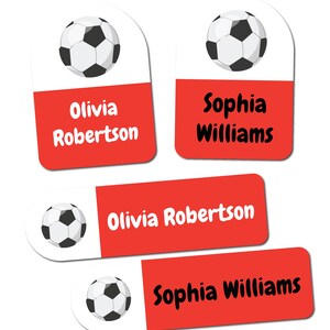 20 x Voetbal Naam Sticky Stick On Labels - Wasbare Naam Labels Voor Kinderkleding Kinderkleding