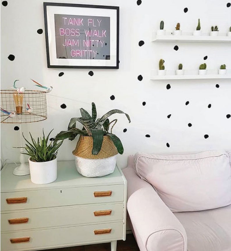 Polka Dot Stickers Polka Dot Wall Decal Stickers Irregular For Etsy