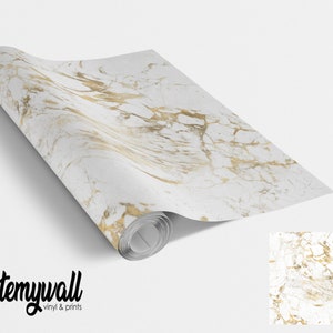 Gold Calacatta Marble Vinyl Wrap Vinyl Wraps For Furniture