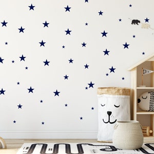 120 Colour Stars Wall Stickers