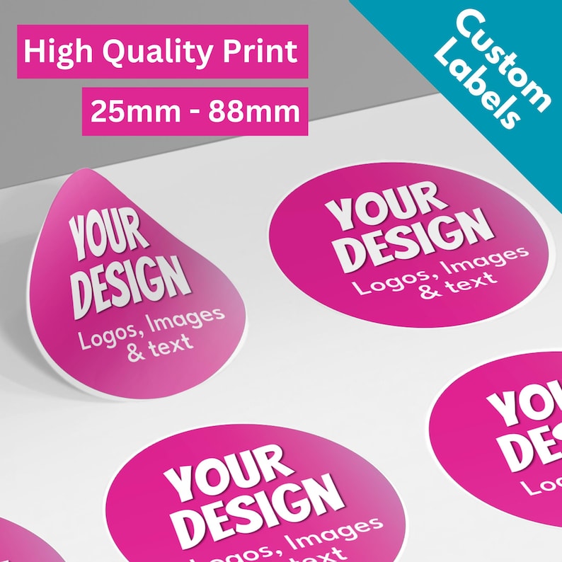 Personalized Logo Labels Stickers - Add Your Own Image Customized Stick ...