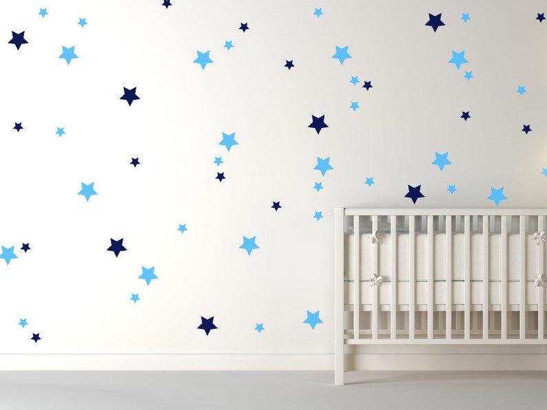 120 Vinyl Stars Nursery Wall Decals Nursery Wall Stickers Etsy UK