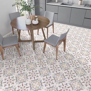 Beige Neutrals Feather Leaves Floor & Wall Tile Stickers