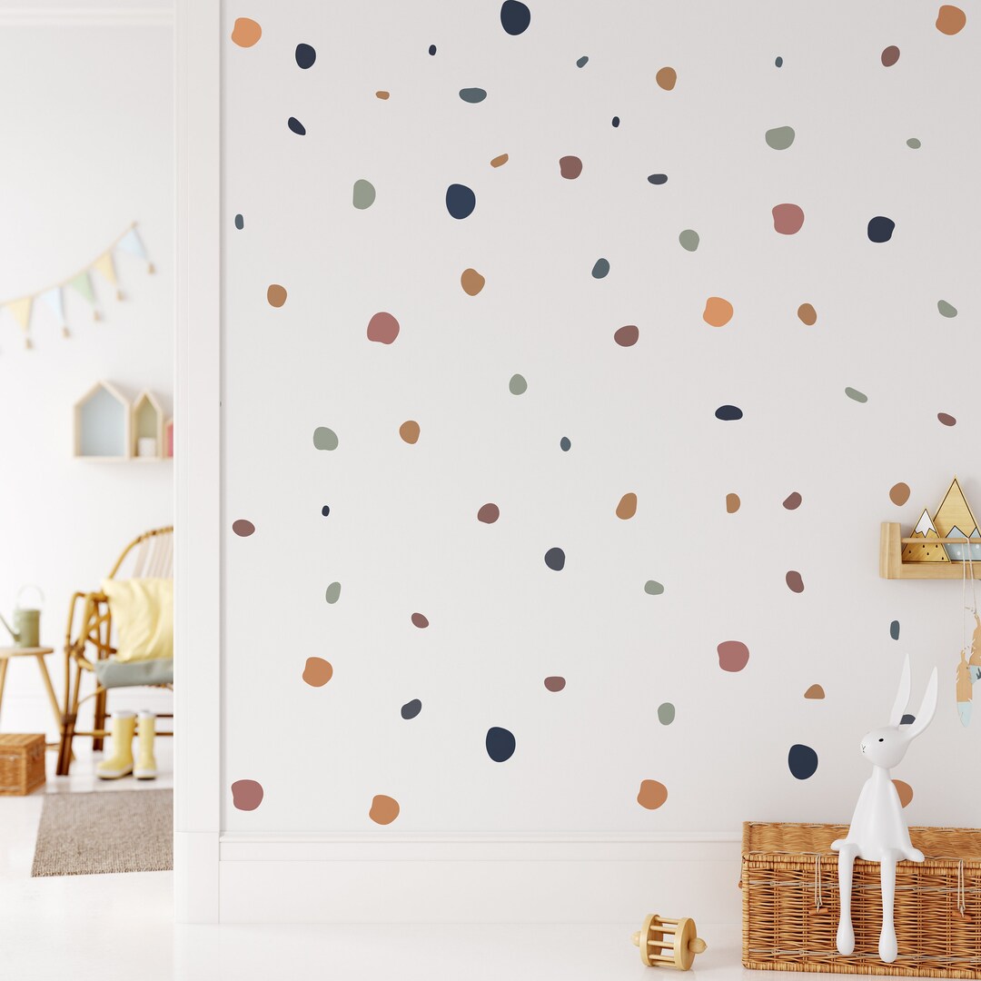 150 Boho Chic Polka Dot Wall Decal Sti Kers for Kids Nursery Playroom ...