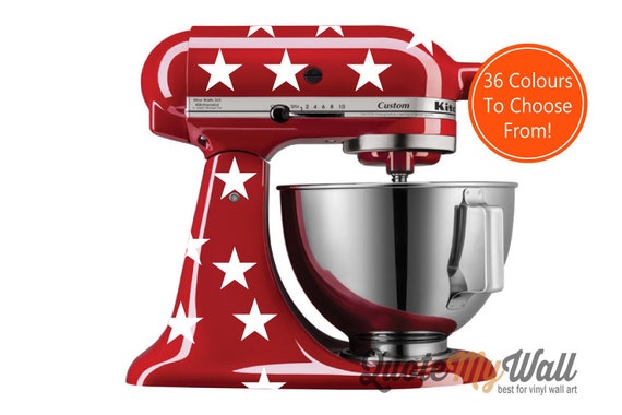 Kitchen Aid Mixer Decals, Kitchenaid Decals, Peel and Stick, Star