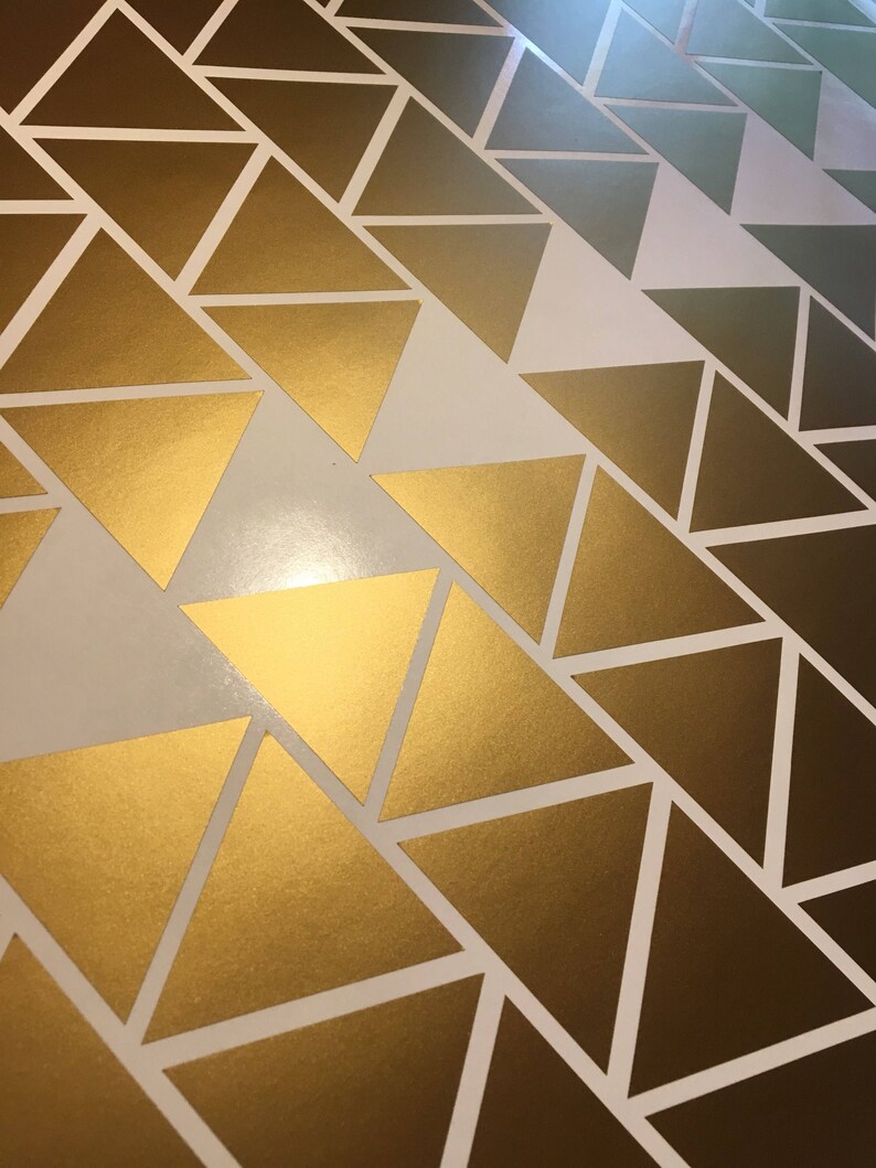 100 Gold Metallic Triangle Wall Stickers Gold Triangle Etsy UK