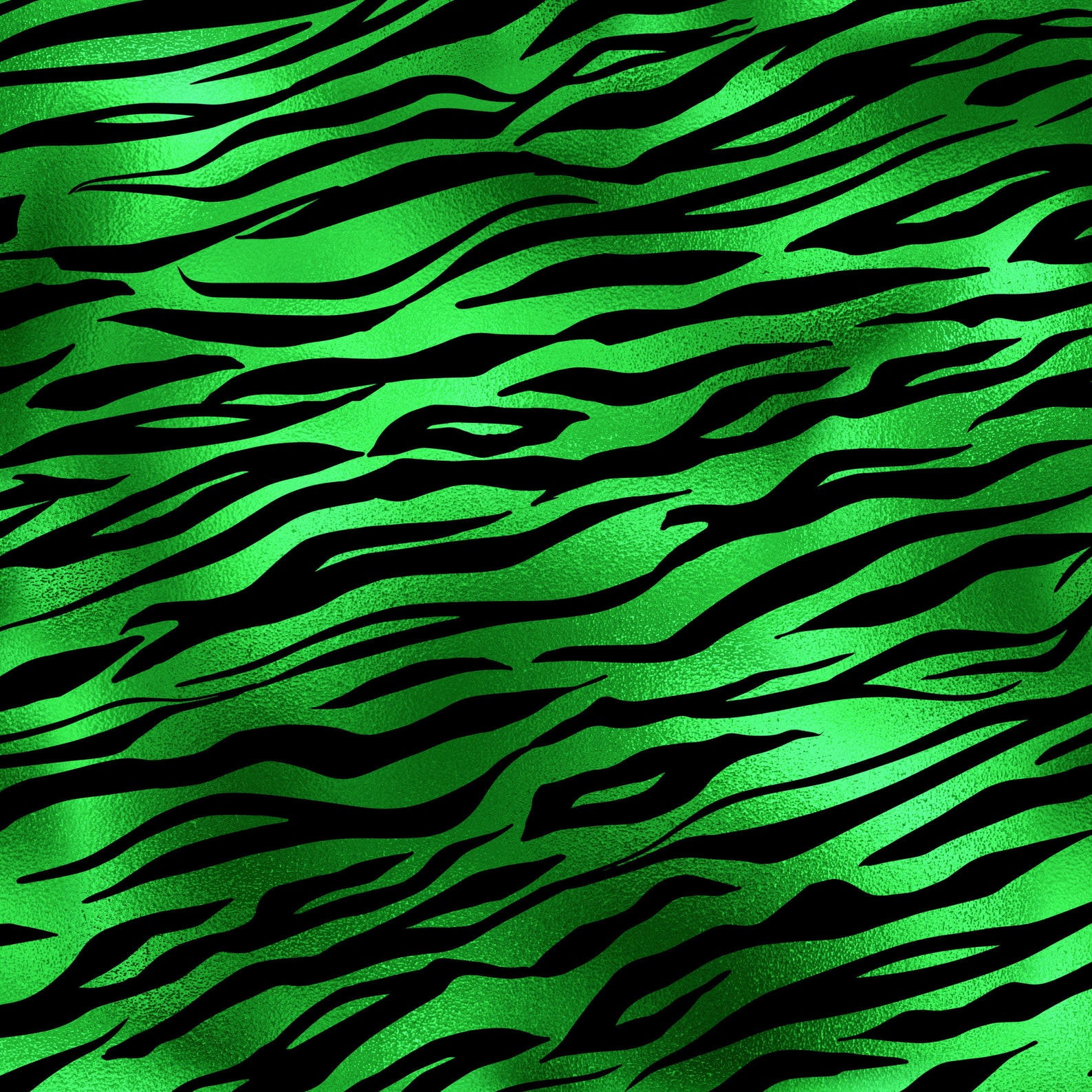 Green Foil Effect Tiger Print Pattern Vinyl Wrap Vinyl Wraps Etsy