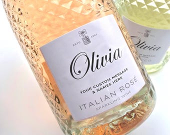 Personalized Prosecco Bottle Sticker Label - Champagne Bottle Birthday Sticker Anniversary Gift