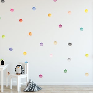 Water Colour Polka Dot Wall Stickers