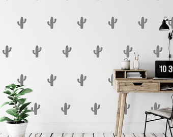 42 Mini Cactus Vinyl Wall Stickers