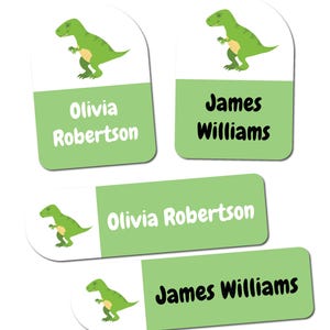 20 x Gemengde verpakking Dinosaurus thema kleding naamlabels voor kinderkleding school kleuterschool tag stickers