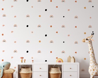 Boho Chic Polka Dot & Rainbow Wall stickers