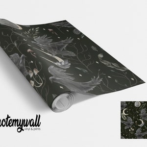 Raven Birds Night Moon Dark Self Adhesive Vinyl Vinyl Wraps For Furniture