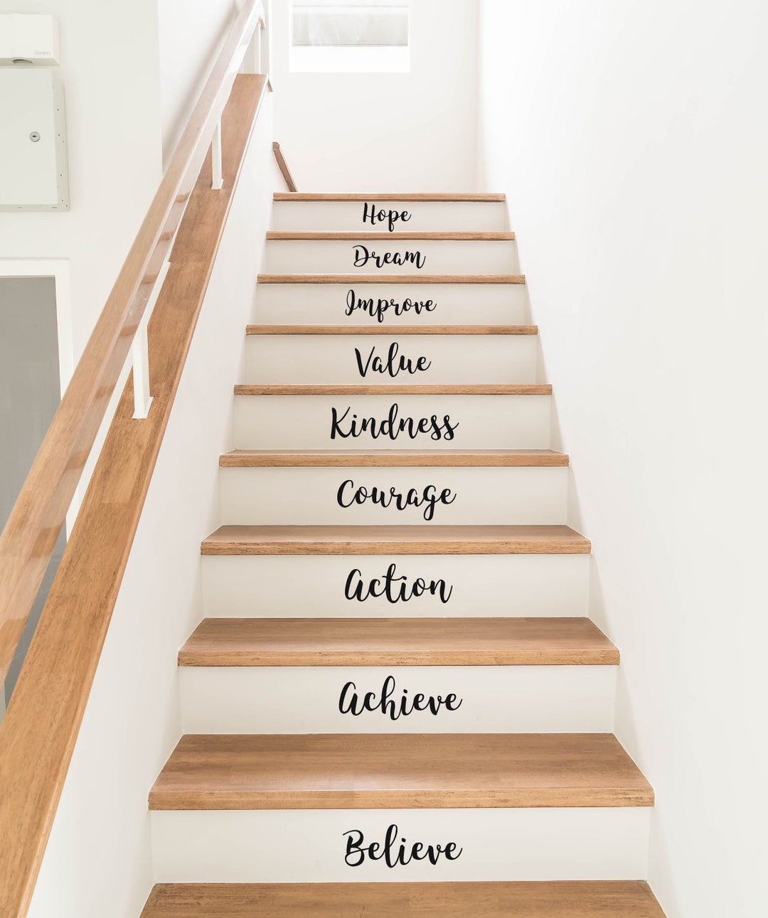 Stair Stickers Stair Decals Motivational Quotes Stickers Etsy
