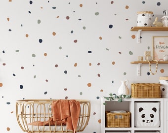 150 Autocollants muraux Boho Polka Dot Autocollants Boho Chic pour enfants Crèches Chambre d’enfants Art mural