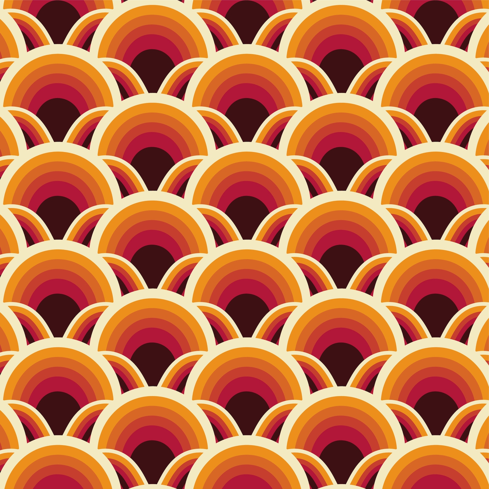 Self Adhesive Furniture Stickers Retro Vintage Circles Pattern Etsy UK