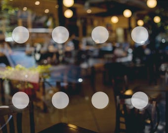 60x Round Etched Glass Warning Window Safety Stickers For Windows Doors Patio Balconies  Glass Partition Decals Peel And Stick Anti Strike