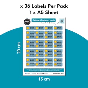 Peel & Stick On Clothing Labels For School Kids Uniform Stationery Ultimate Stick On Labels For Clothes image 5