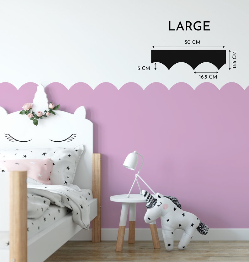 Arch Wall Paint Stencil For Nursery Rooms & Children's Bedrooms Wall Boarders Removable For Painting Bild 5