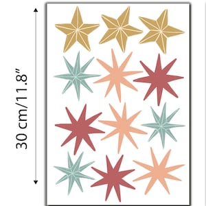 Christmas Window Decorations Stars Decorative Window Stickers Decals ...